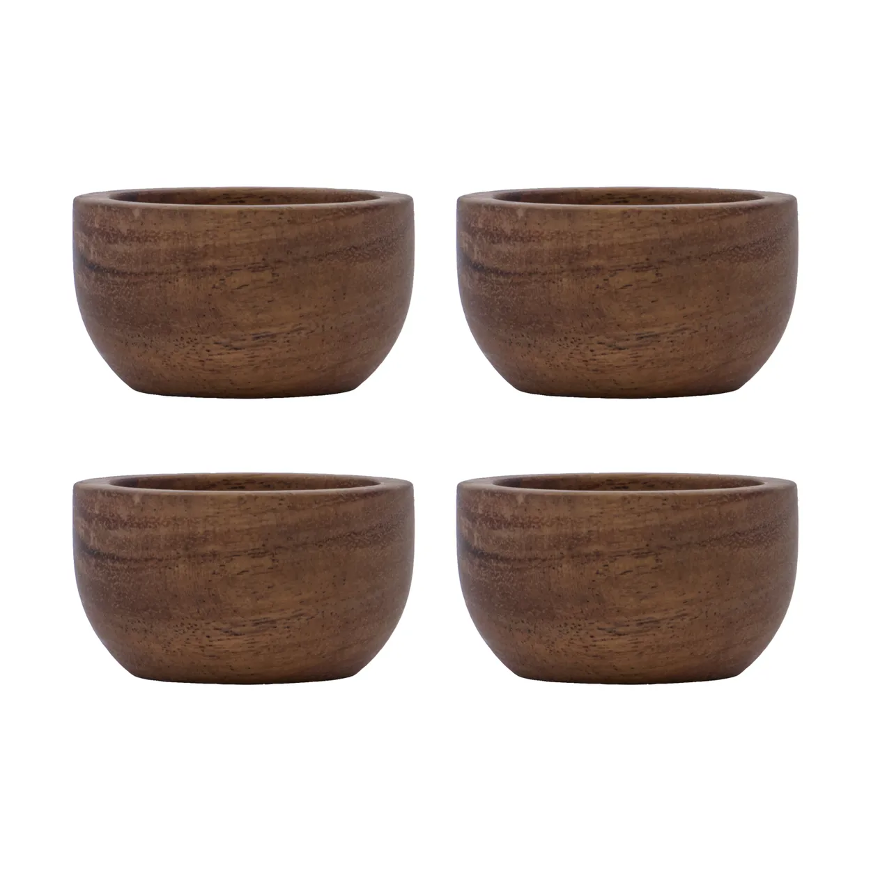 House Doctor Wood egg cup 4-pack Nature | Scandinavian Design | Egg cups | Brown