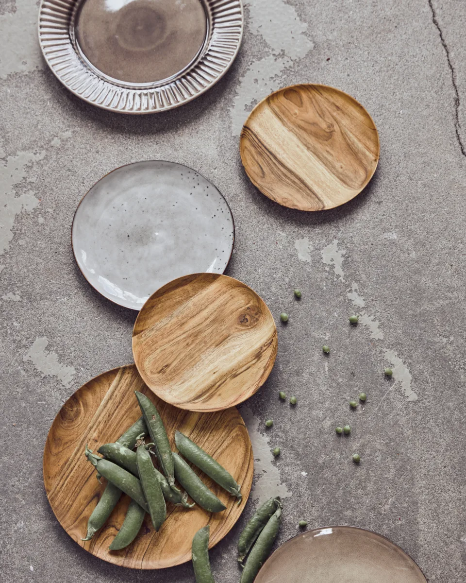 Wood tray Ø17.5 cm 2-pack, Nature House Doctor