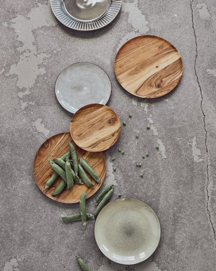 Wood tray Ø25 cm 2-pack, Nature House Doctor