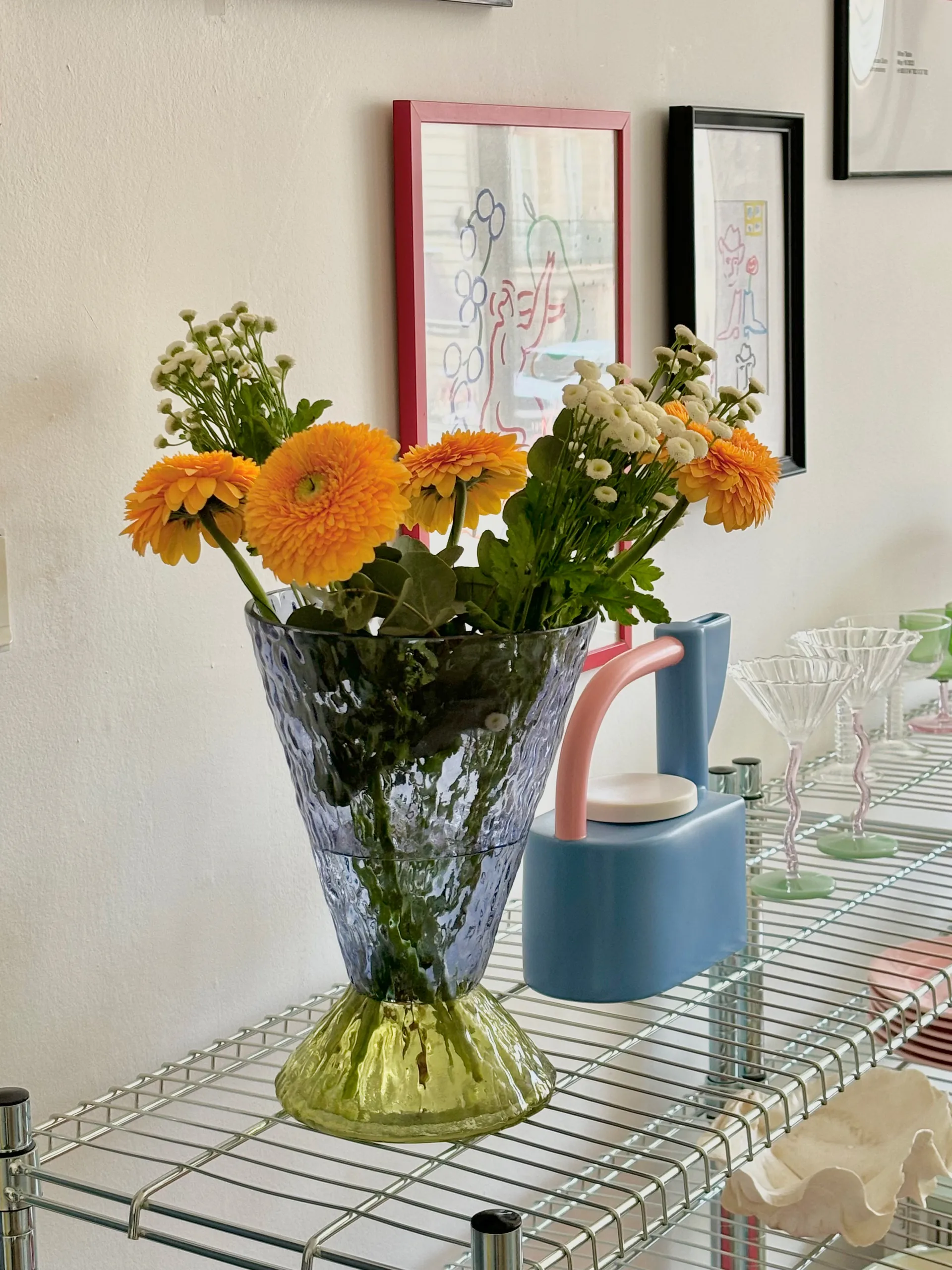 Abyss vase, Blue Hübsch Interior