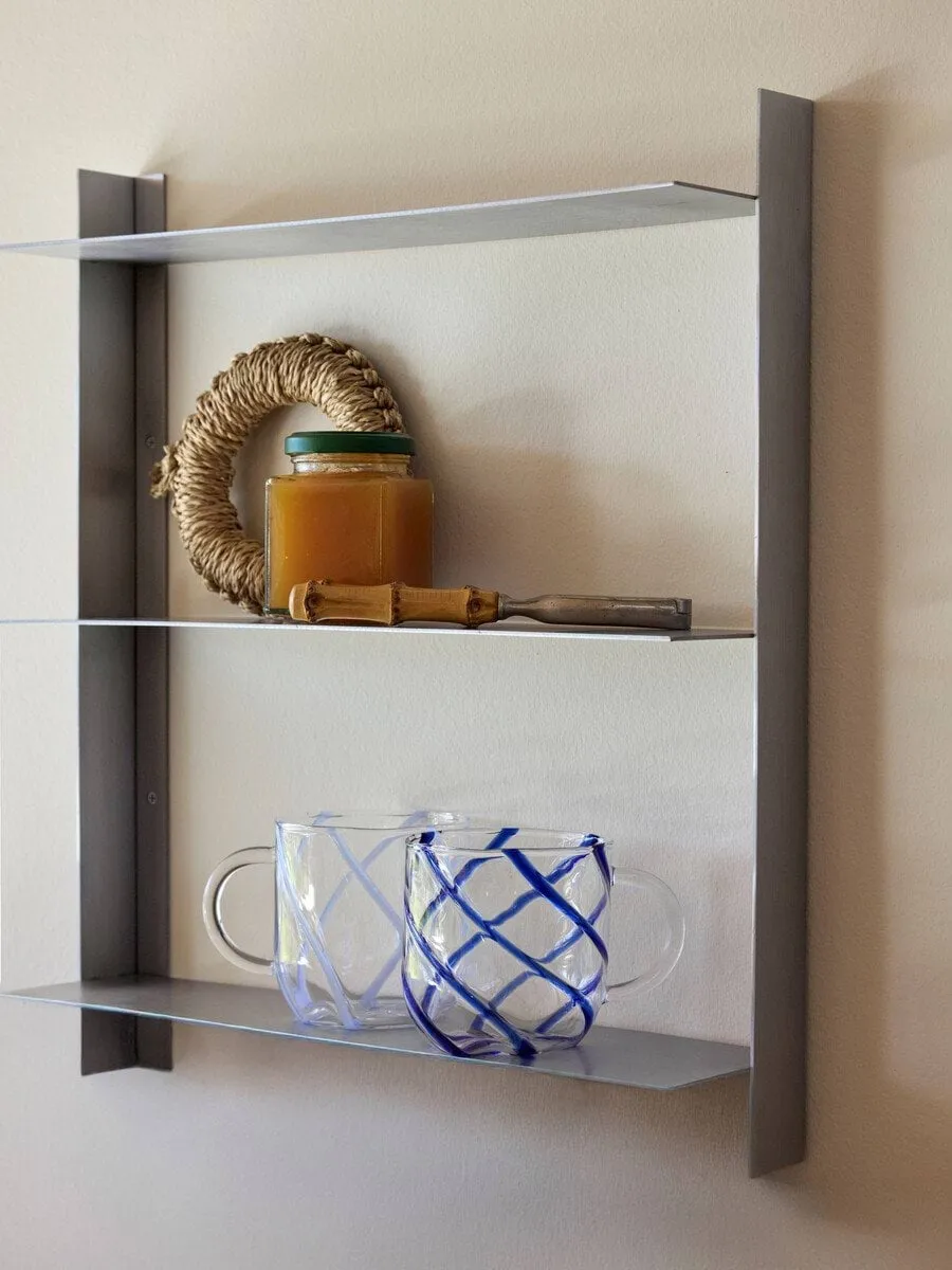 Acier shelf, Nickel, 41x46x11 cm Hübsch