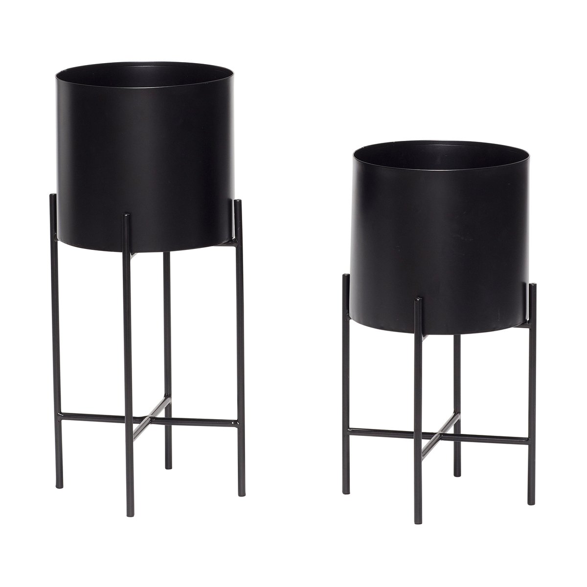 Hübsch Airy pot set 2 pieces Black | Scandinavian Design | Cooking pots & Casserole dishes | Black