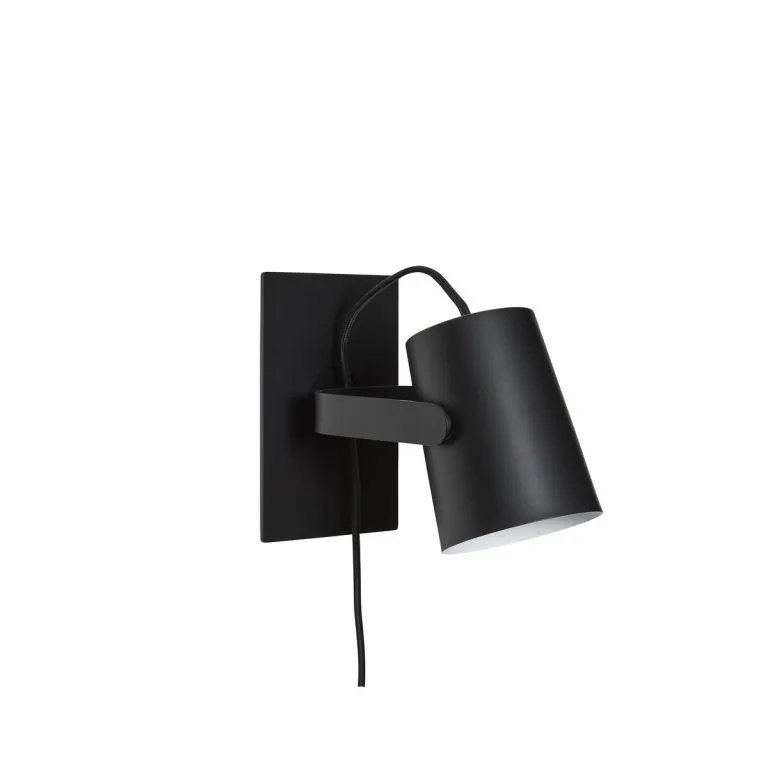 Hübsch Ardent wall lamp 17 cm Black | Scandinavian Design | Wall lights | Black