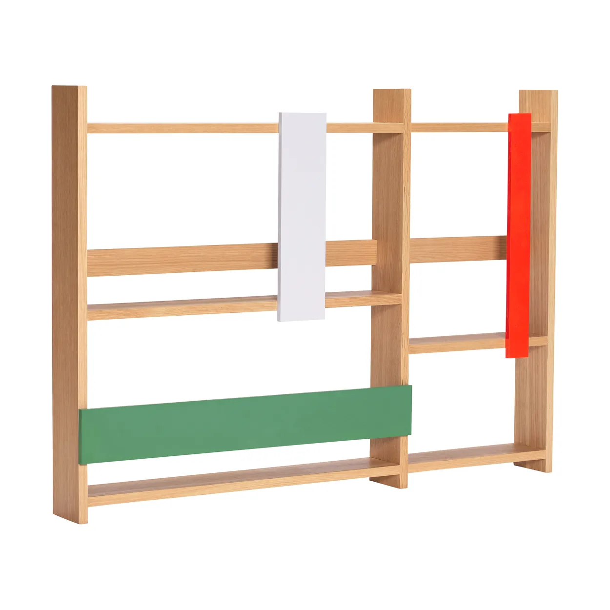 Hübsch Arki magazine rack Oak multi | Scandinavian Design | Magazine racks | Green