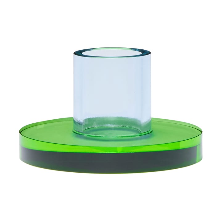 Astra candle holder small - Blue-green - Hübsch