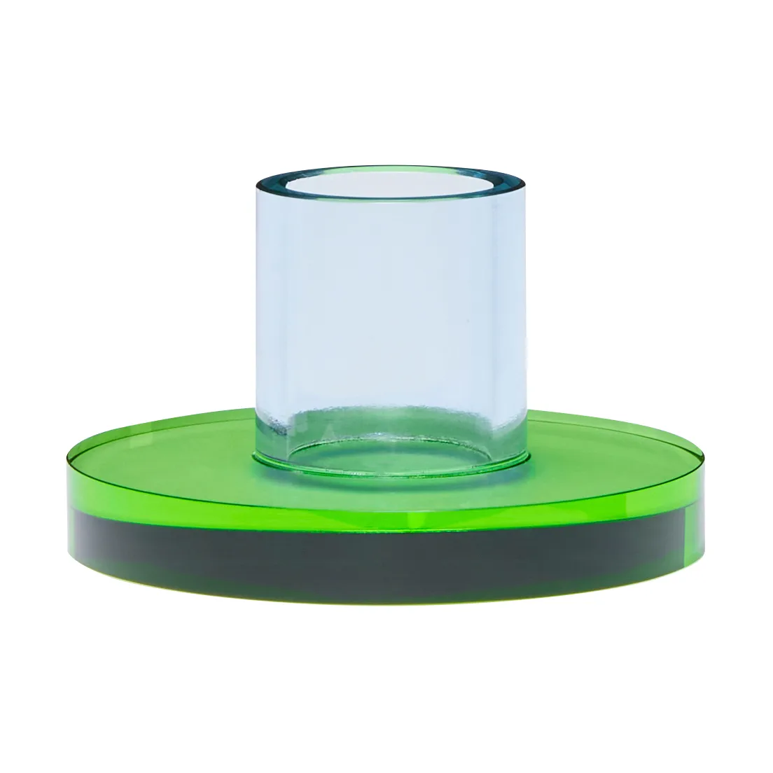 Hübsch Astra candle holder small Blue-green | Scandinavian Design | Tea light holders, lanterns & candle dishes | Multi