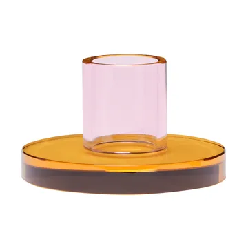 Astra candle holder small - Pink-orange - Hübsch Interior