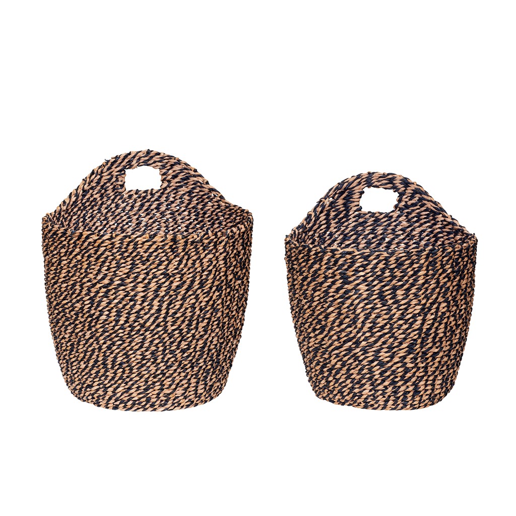 Hübsch Basket Paper Rope 2-pack Pink | Scandinavian Design | Storage baskets | Pink