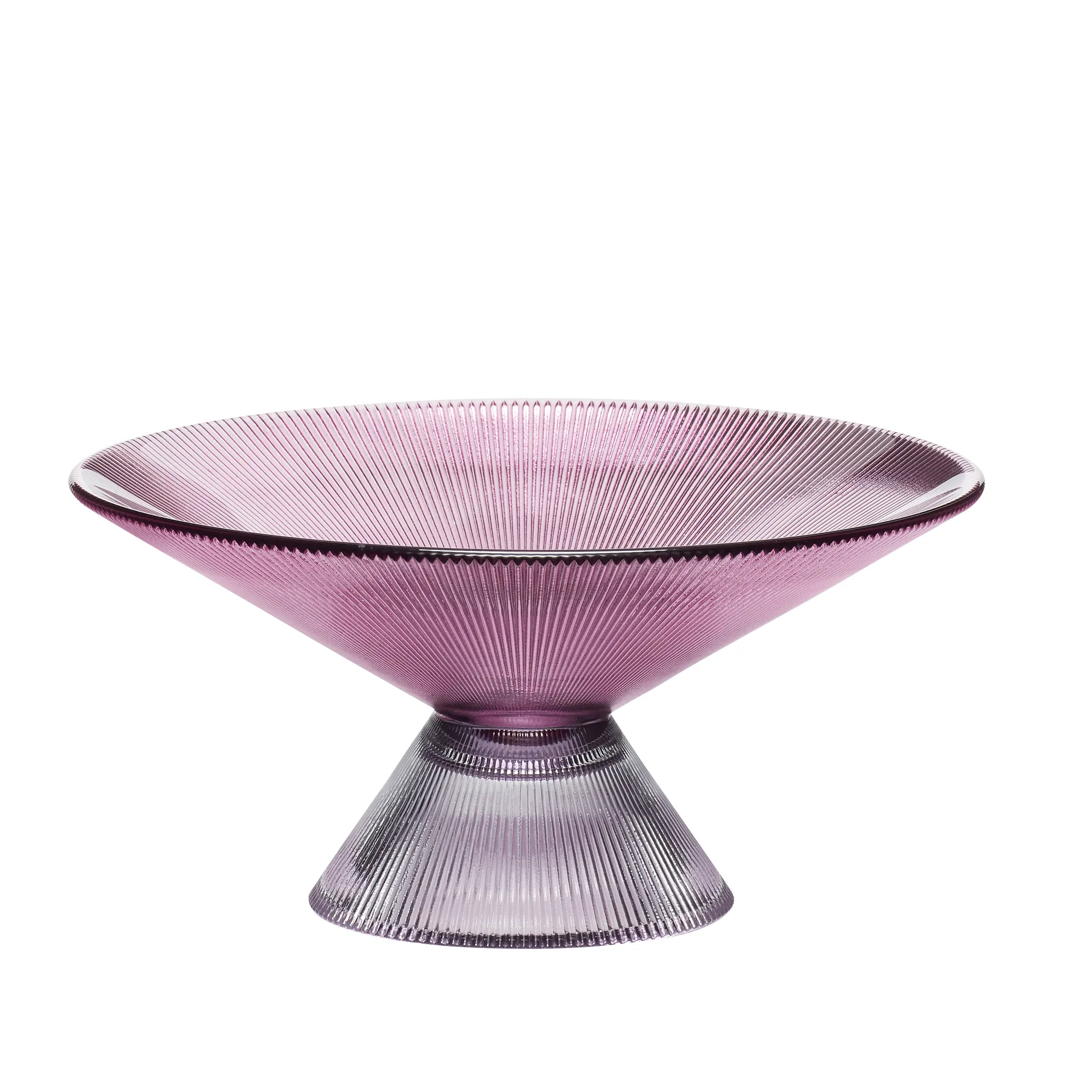 Bowl glass, Pink-gray Hübsch