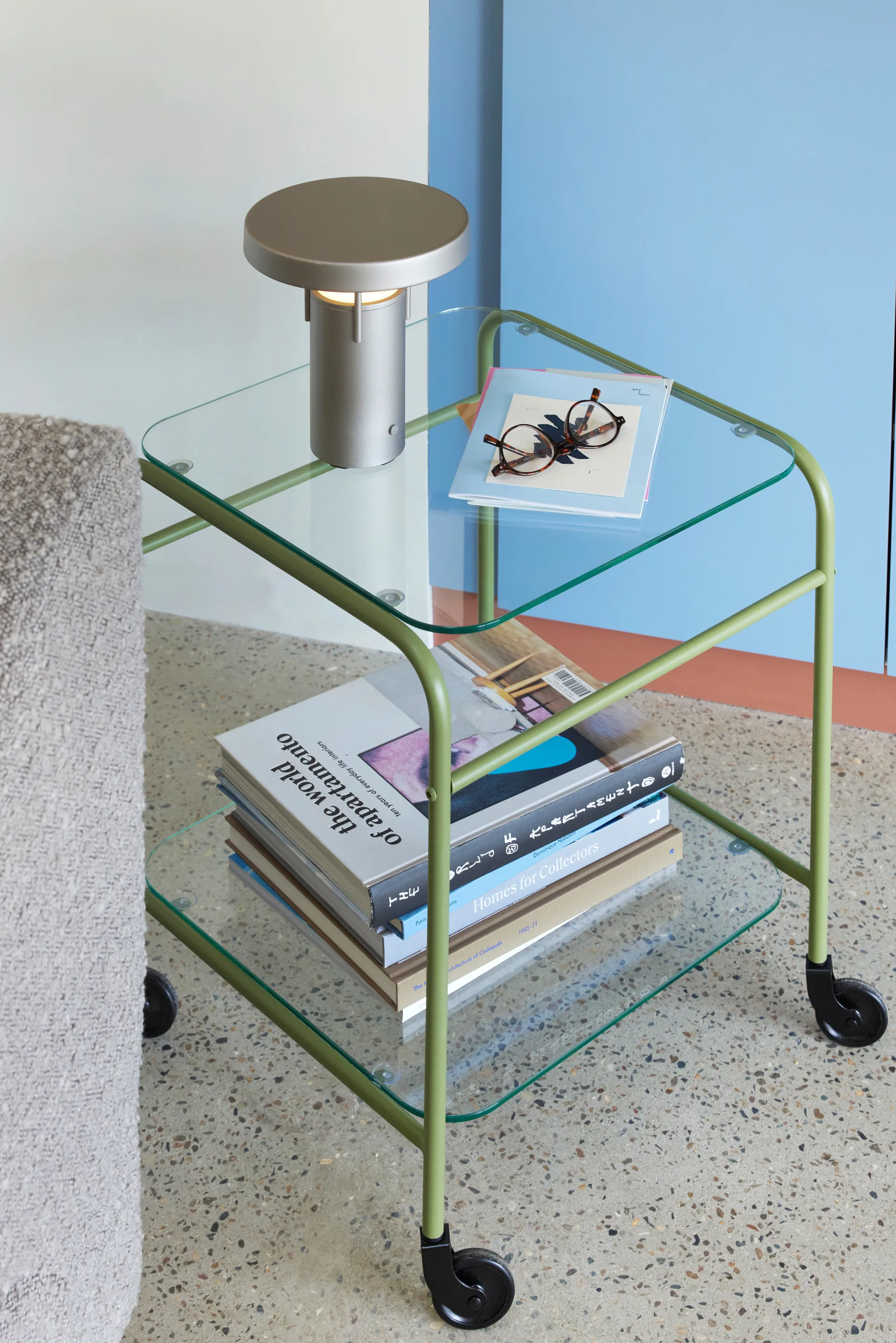 BringMe mini portable table lamp, Metallic sand Hübsch Interior