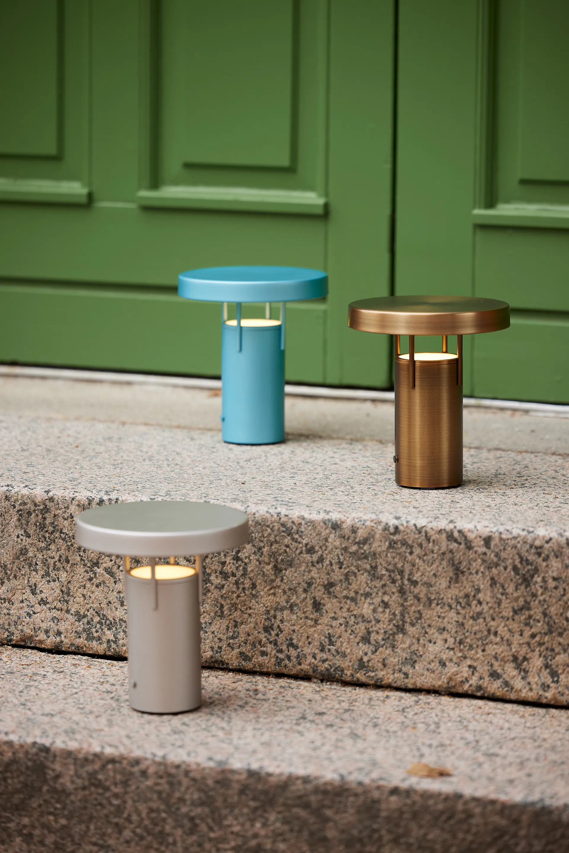 BringMe mini portable table lamp, Metallic turquoise Hübsch Interior