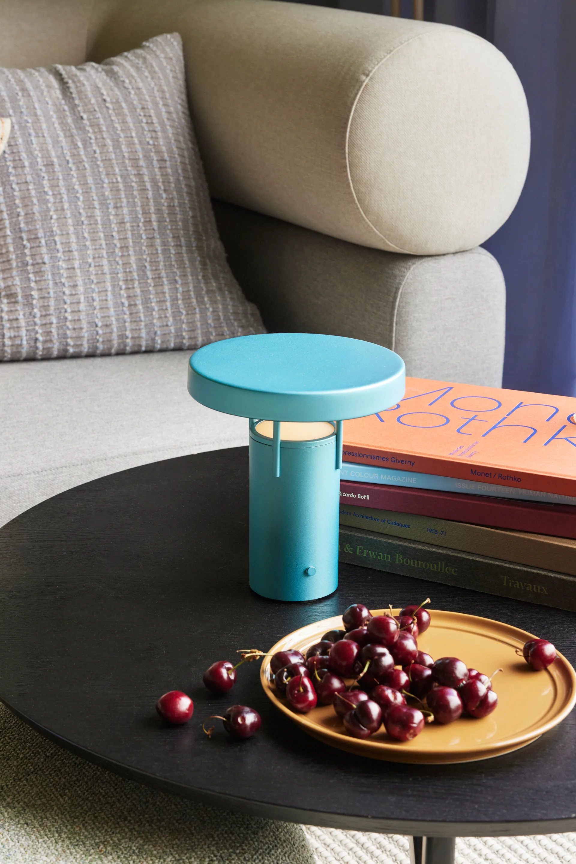BringMe mini portable table lamp, Metallic turquoise Hübsch Interior