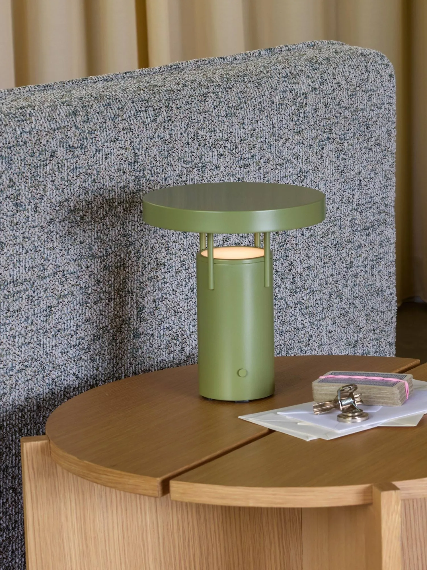 BringMe portable table lamp, Green, mini 20 cm Hübsch Interior