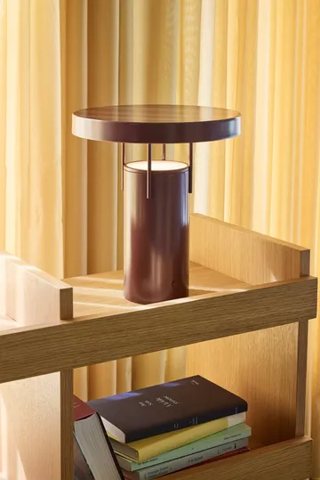 BringMe portable table lamp - Metallic burgundy, 28 cm - Hübsch Interior