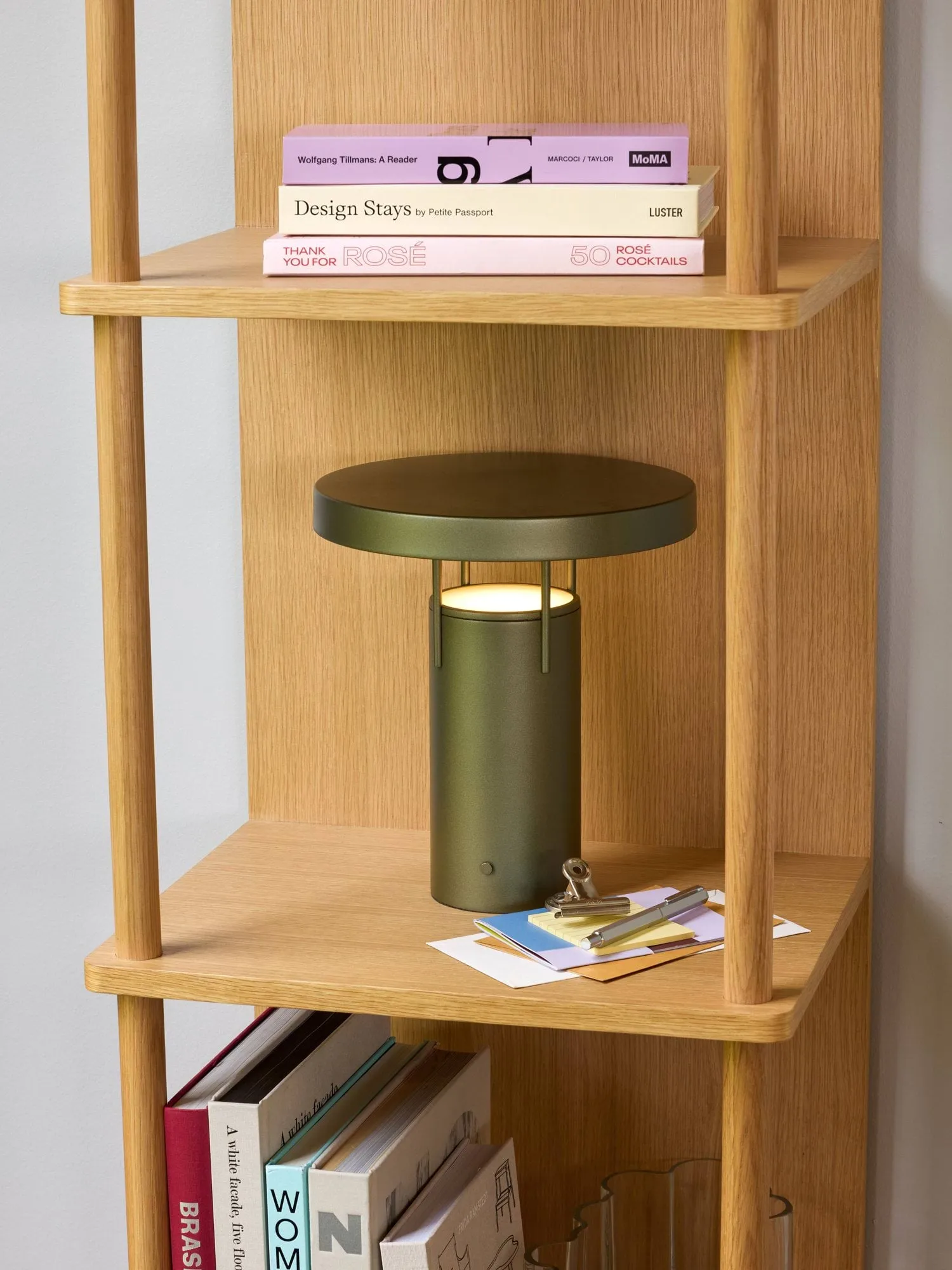 BringMe portable table lamp, Metallic dark green, mini 20 cm Hübsch Interior