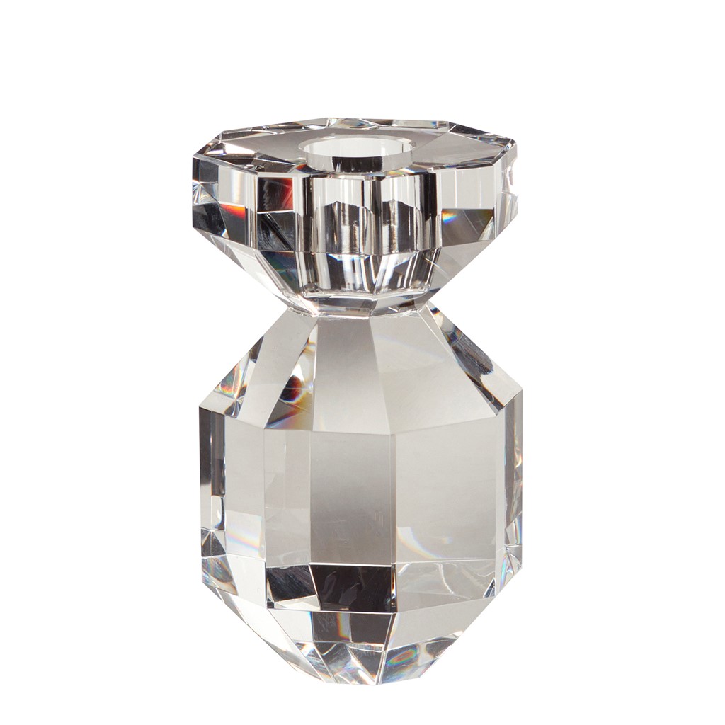 Hübsch Candle holder 11 cm Clear | Scandinavian Design | Candle holders | Transparent
