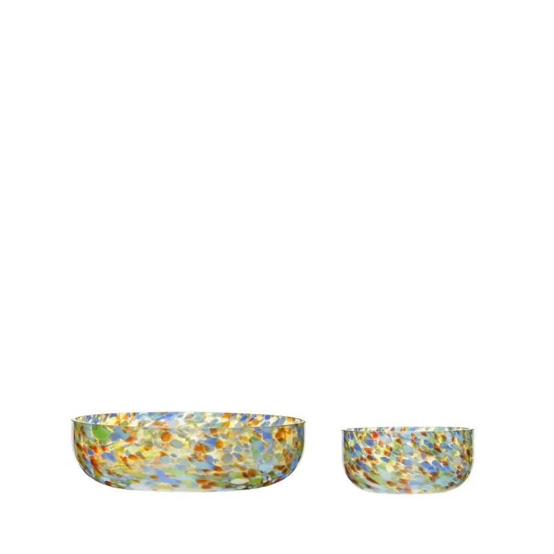 Confetti bowls 2-pack, Yellow-blue-orange Hübsch Interior