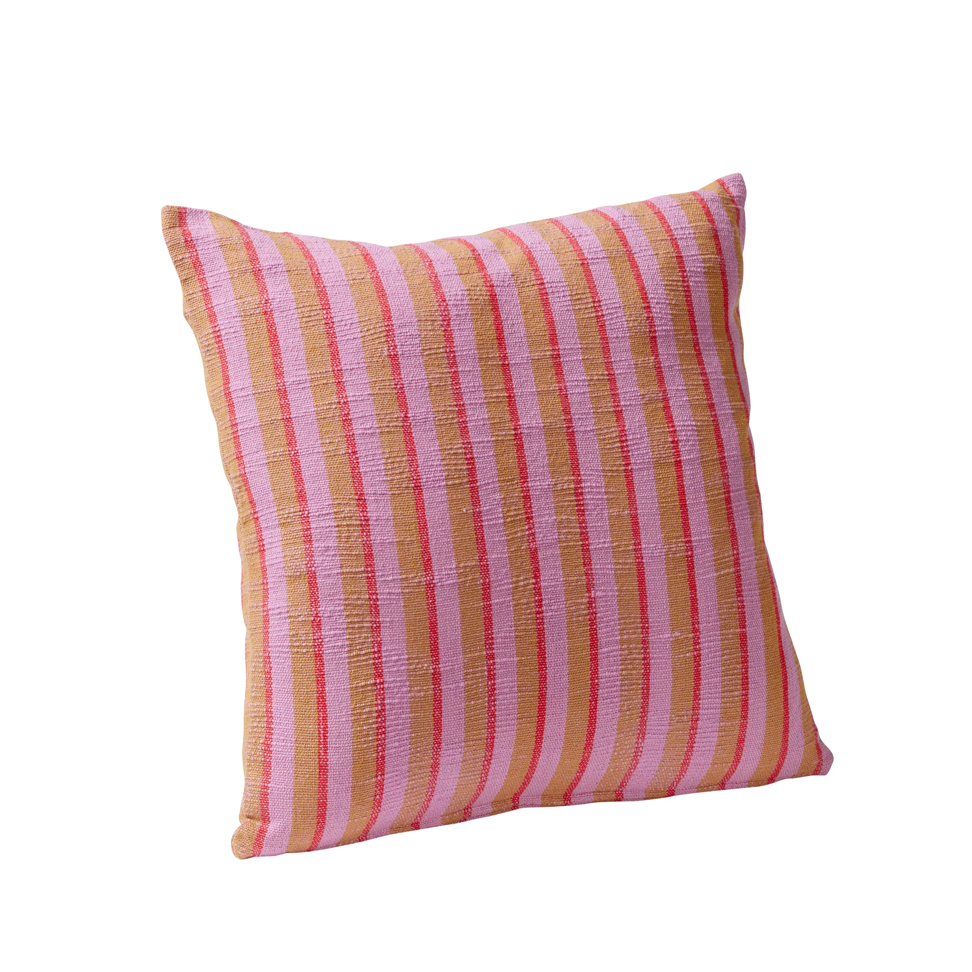 Cotton pillow cushion 50x50 cm, Pink-brown-red Hübsch Interior