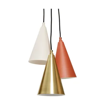 Drop Pendant 3 pcs - Brown-brass-beige - Hübsch Interior