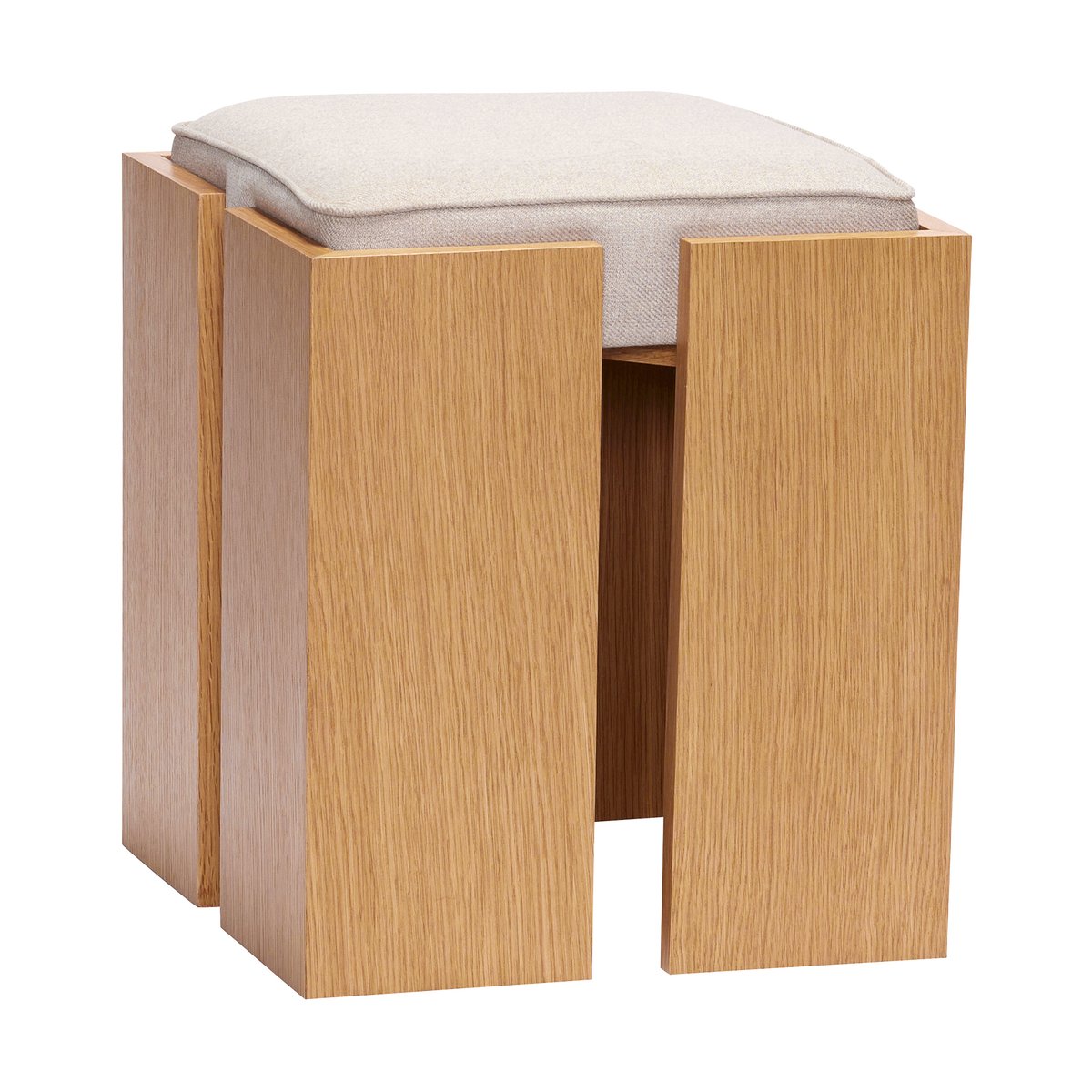 Hübsch Forma stool Oak sand | Scandinavian Design | Stools | Grey
