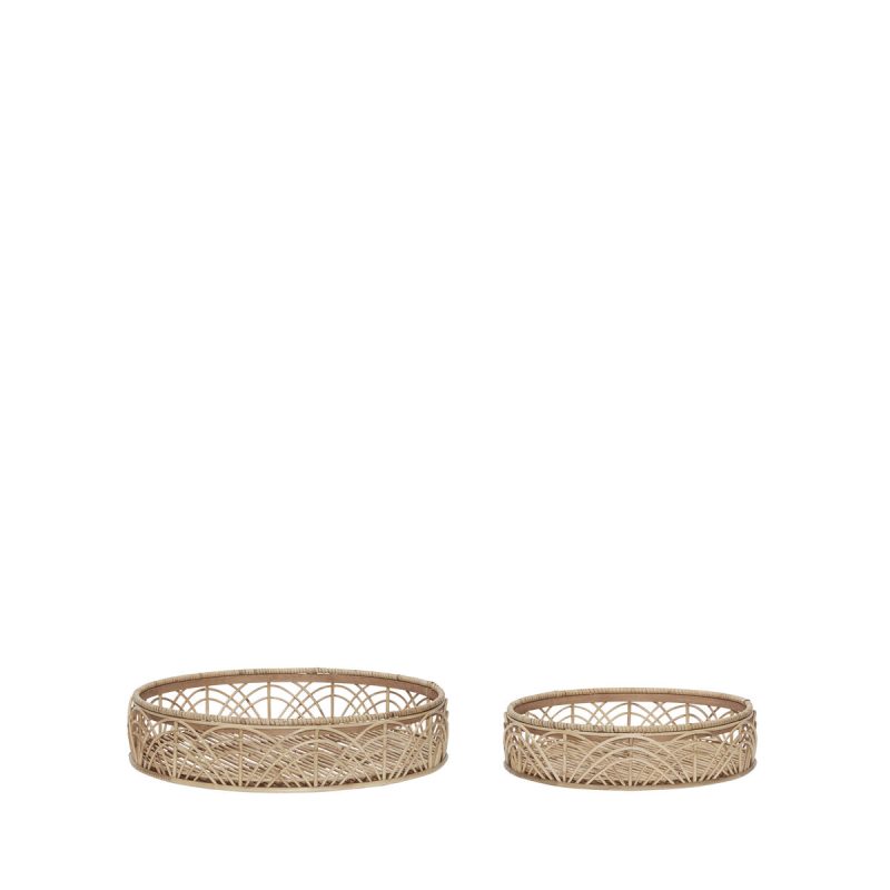 Hübsch Formu baskets 2-pack Nature | Scandinavian Design | Storage baskets | Beige