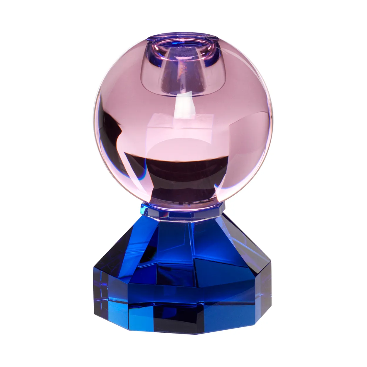 Hübsch Gem candle holder Pink-blue | Scandinavian Design | Tea light holders, lanterns & candle dishes | Multi