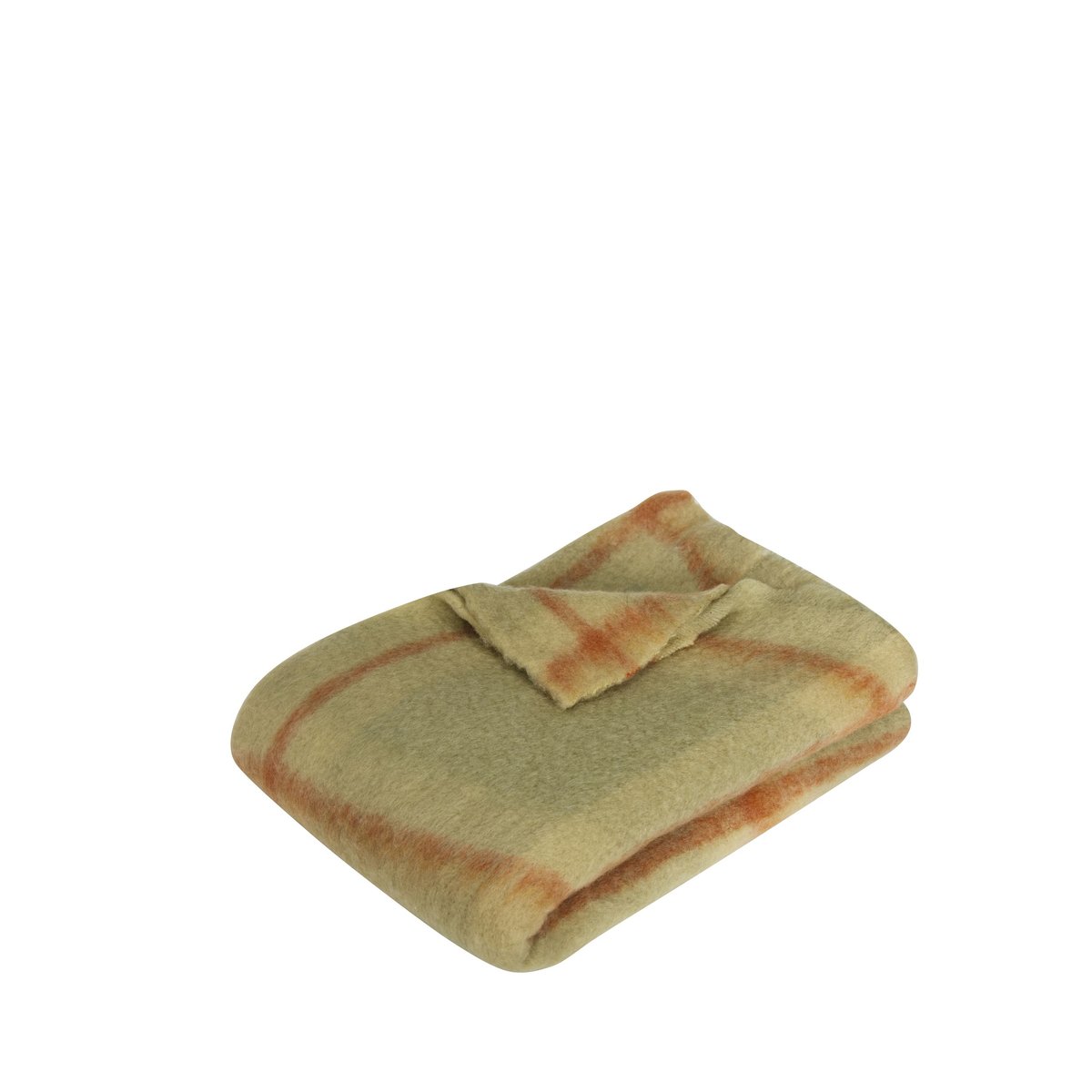 Hübsch Grid throw blanket 140x200 cm Light green-orange
