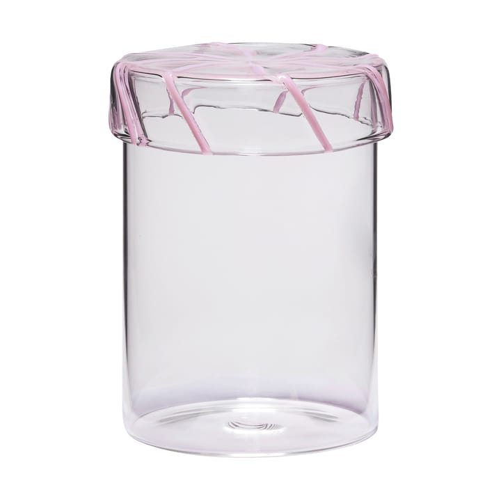 Heir storage jar glass medium - Pink - Hübsch