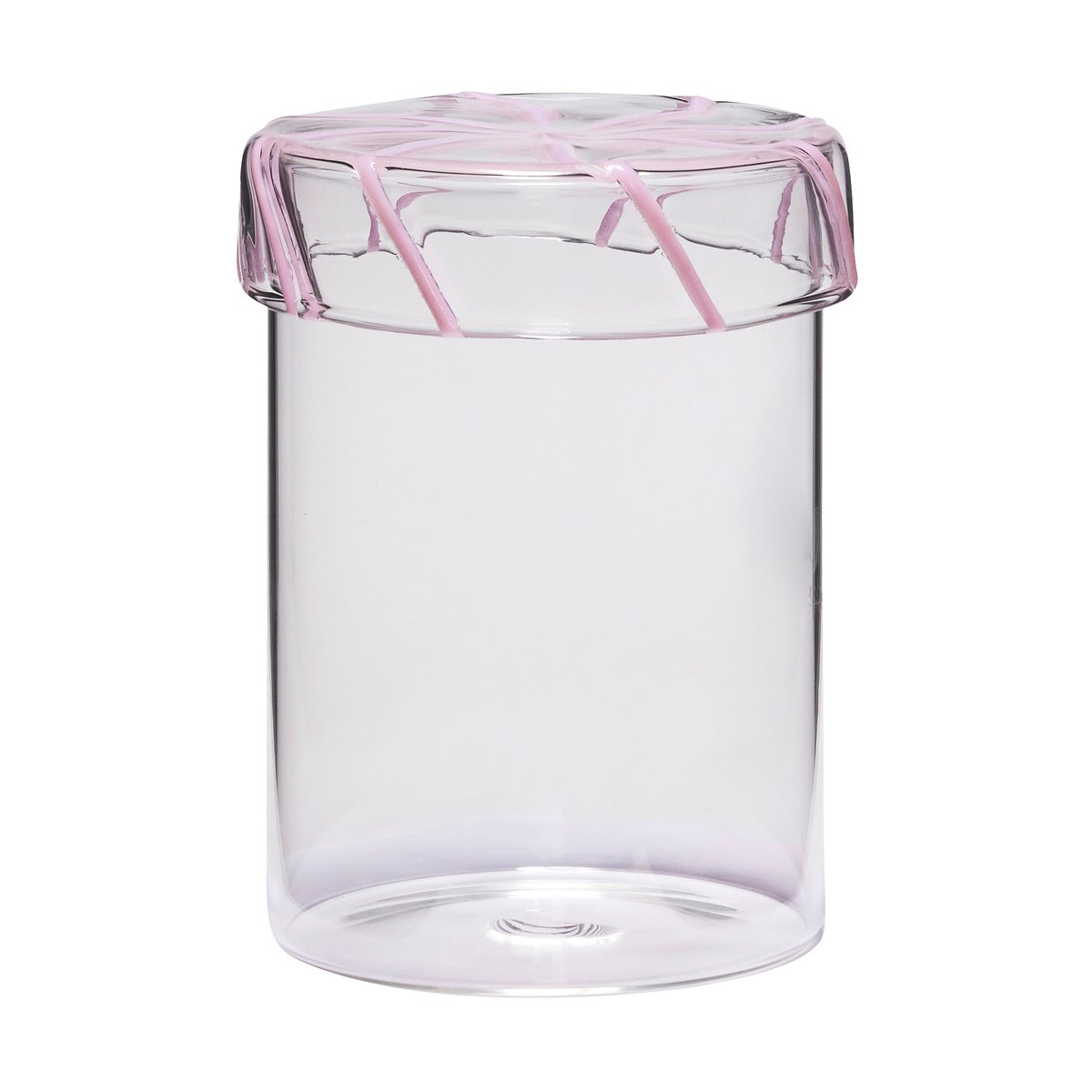 Hübsch Heir storage jar glass medium Pink | Scandinavian Design | Boxes & jars | Pink