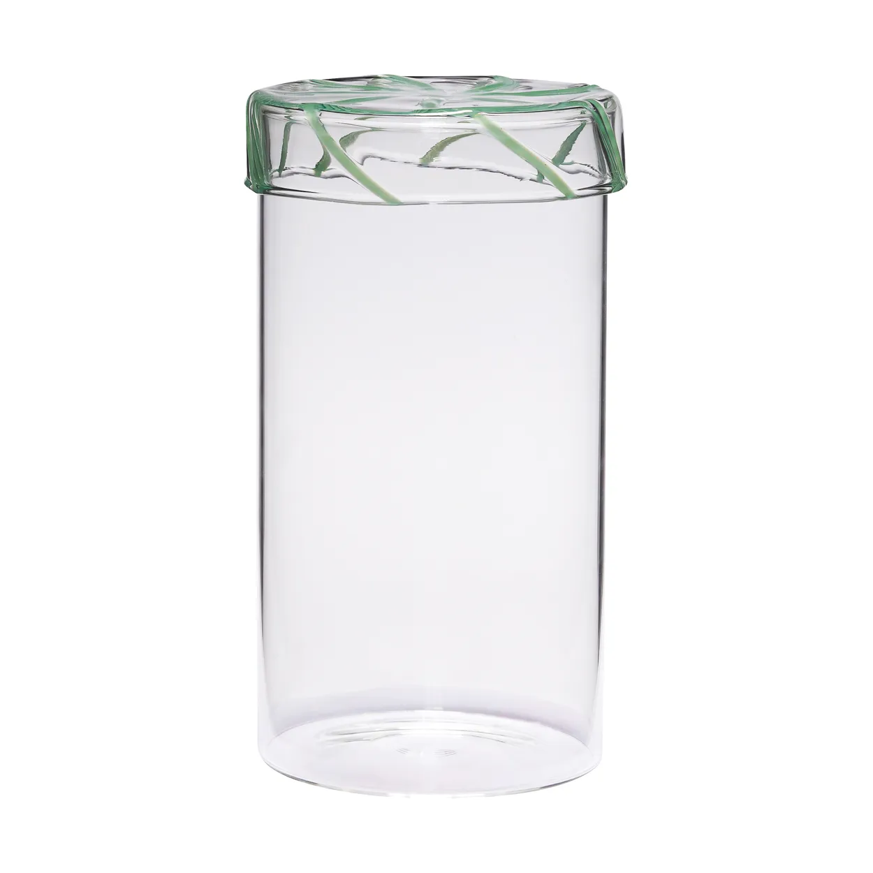 Hübsch Heir storage jar glass tall Green | Scandinavian Design | Boxes & jars | Green