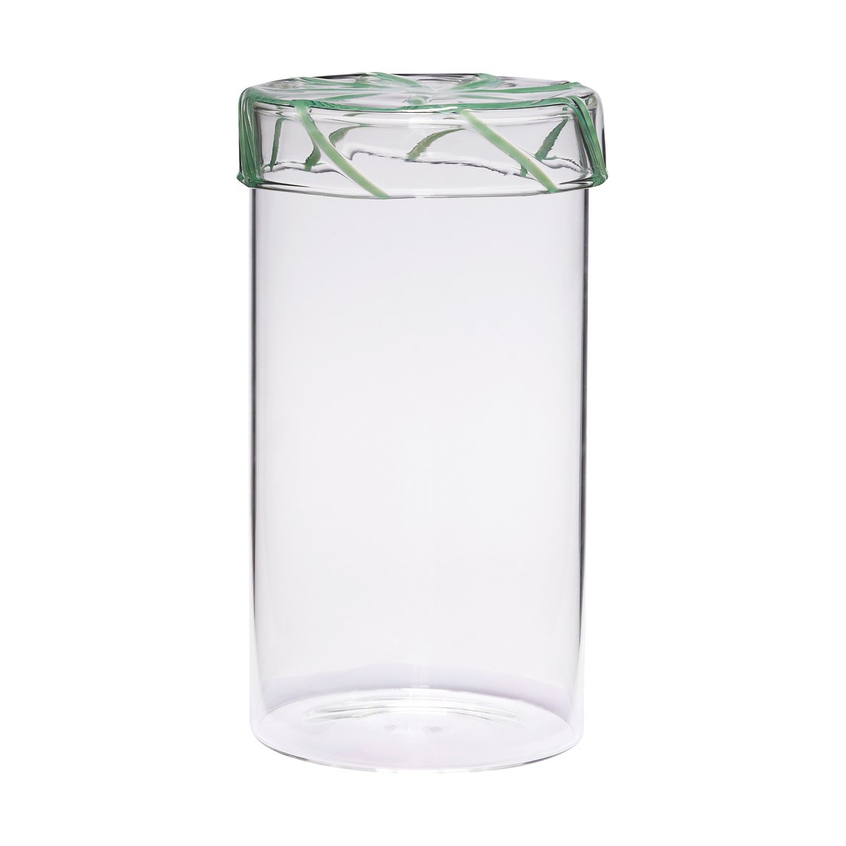 Hübsch Heir storage jar glass tall Green