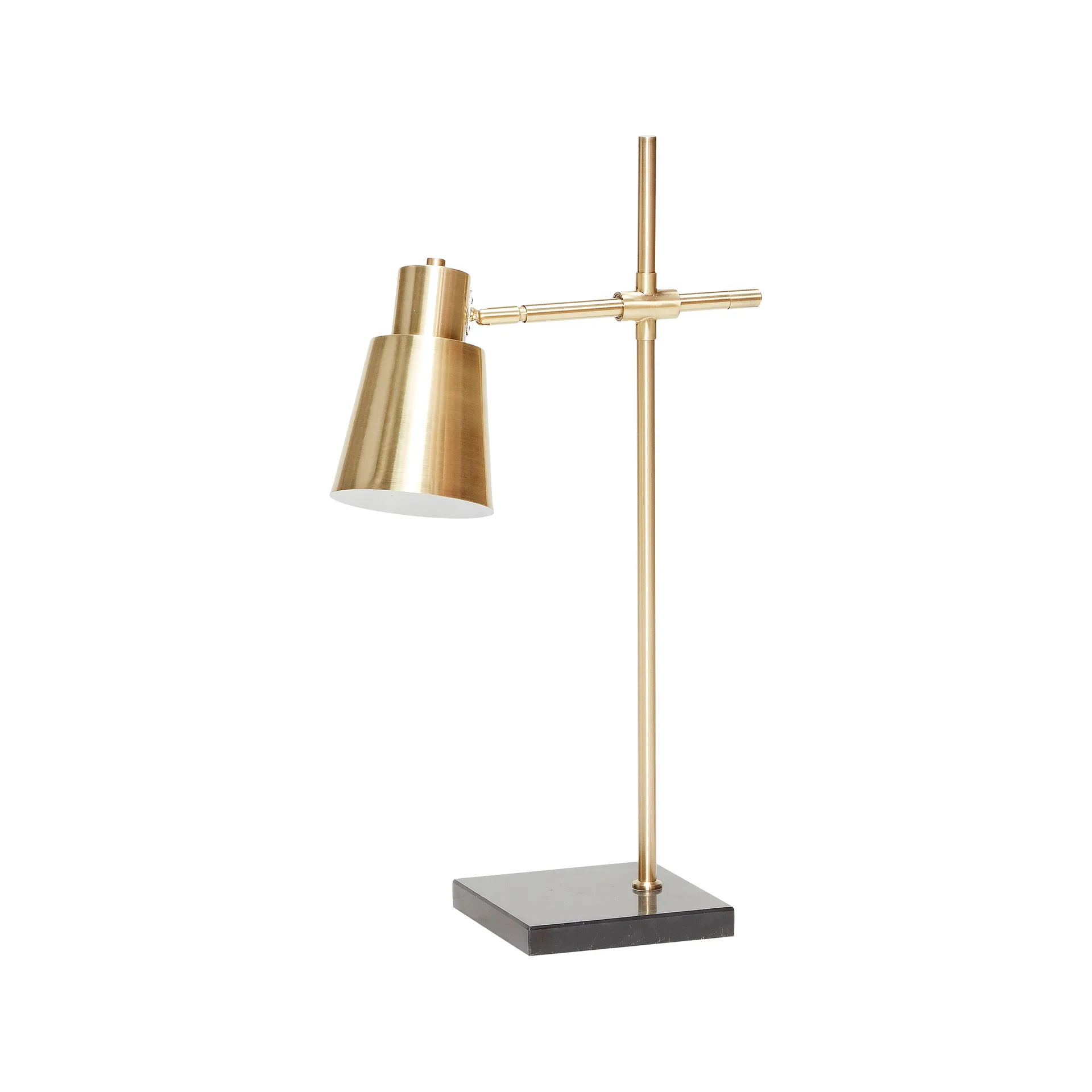 Hübsch table lamp 36x18 cm, Brass-black marble Hübsch Interior