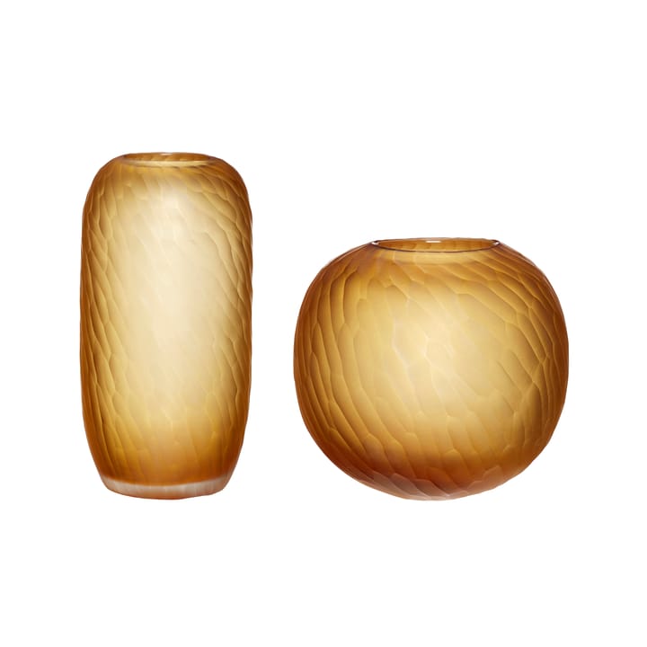 Hübsch vase 2-pack - Amber - Hübsch