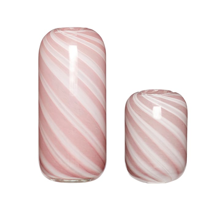 Hübsch vase 2-pack - Pink-white - Hübsch