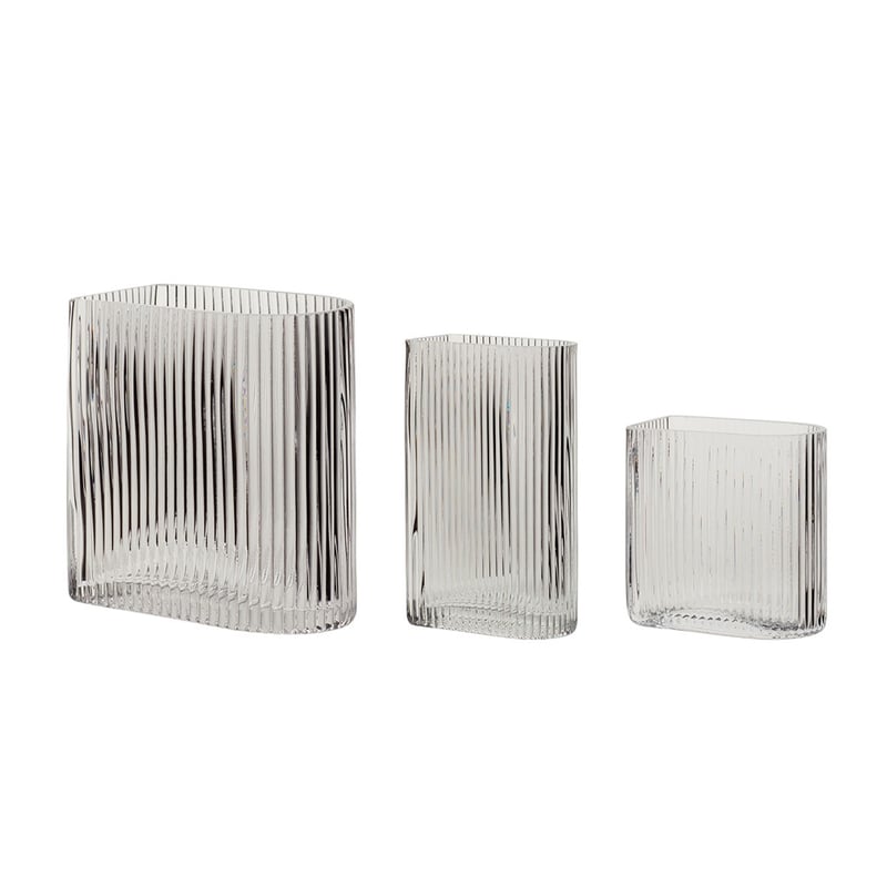 Hübsch Hübsch vase 3-pack Clear
