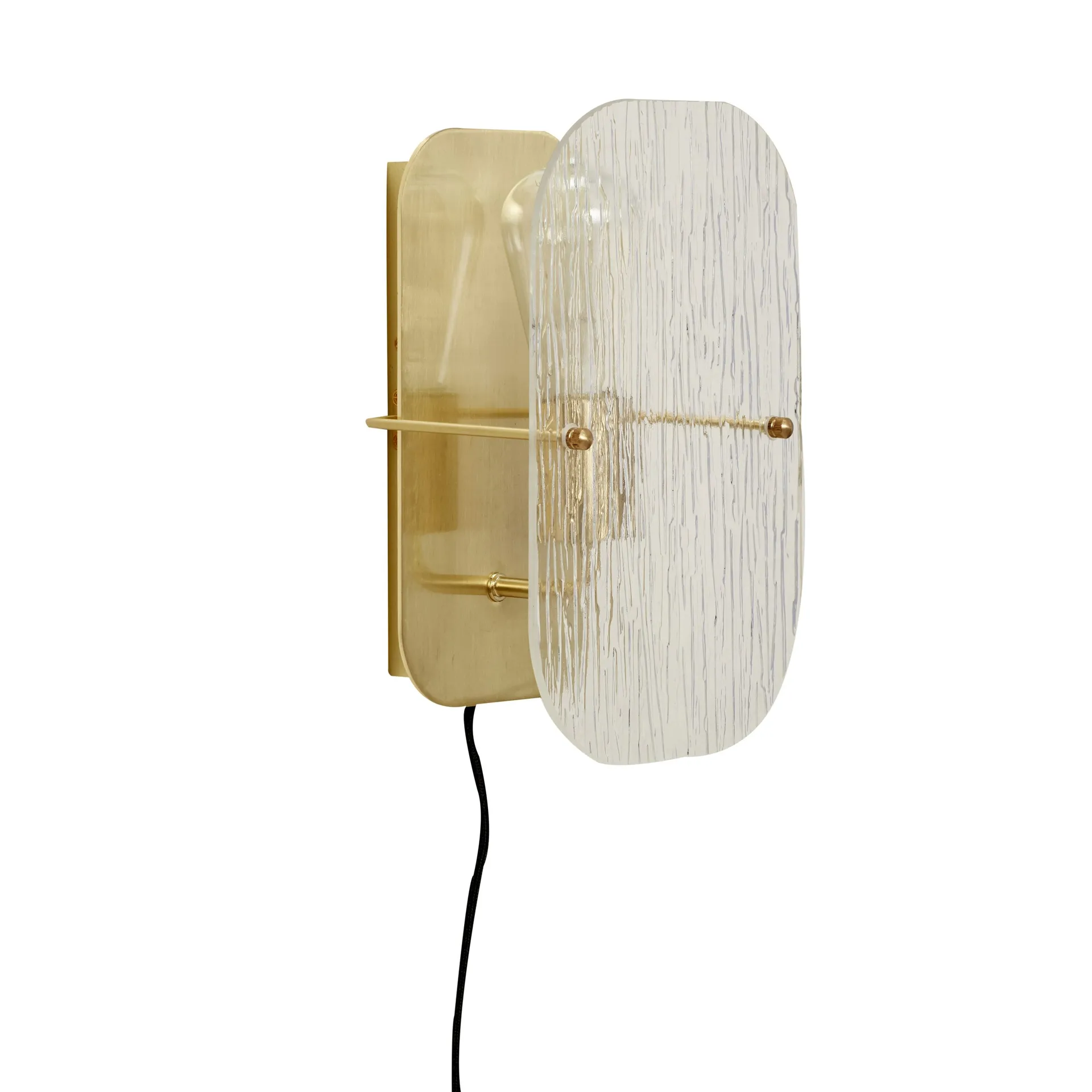 Hübsch wall lamp 20x30 cm, Metal-glass-brass Hübsch Interior