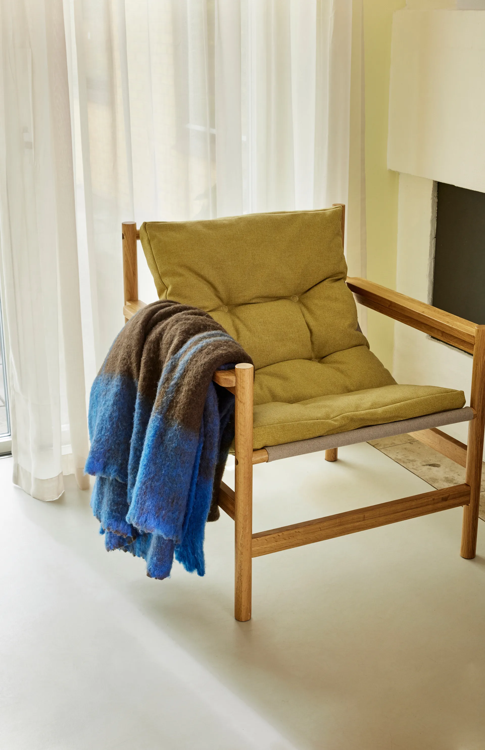 Inlet throw blanket 140x200 cm, Blue Hübsch Interior