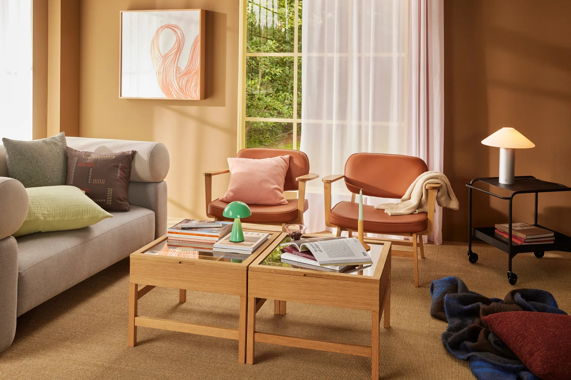 Inlet throw blanket 140x200 cm, Blue Hübsch Interior