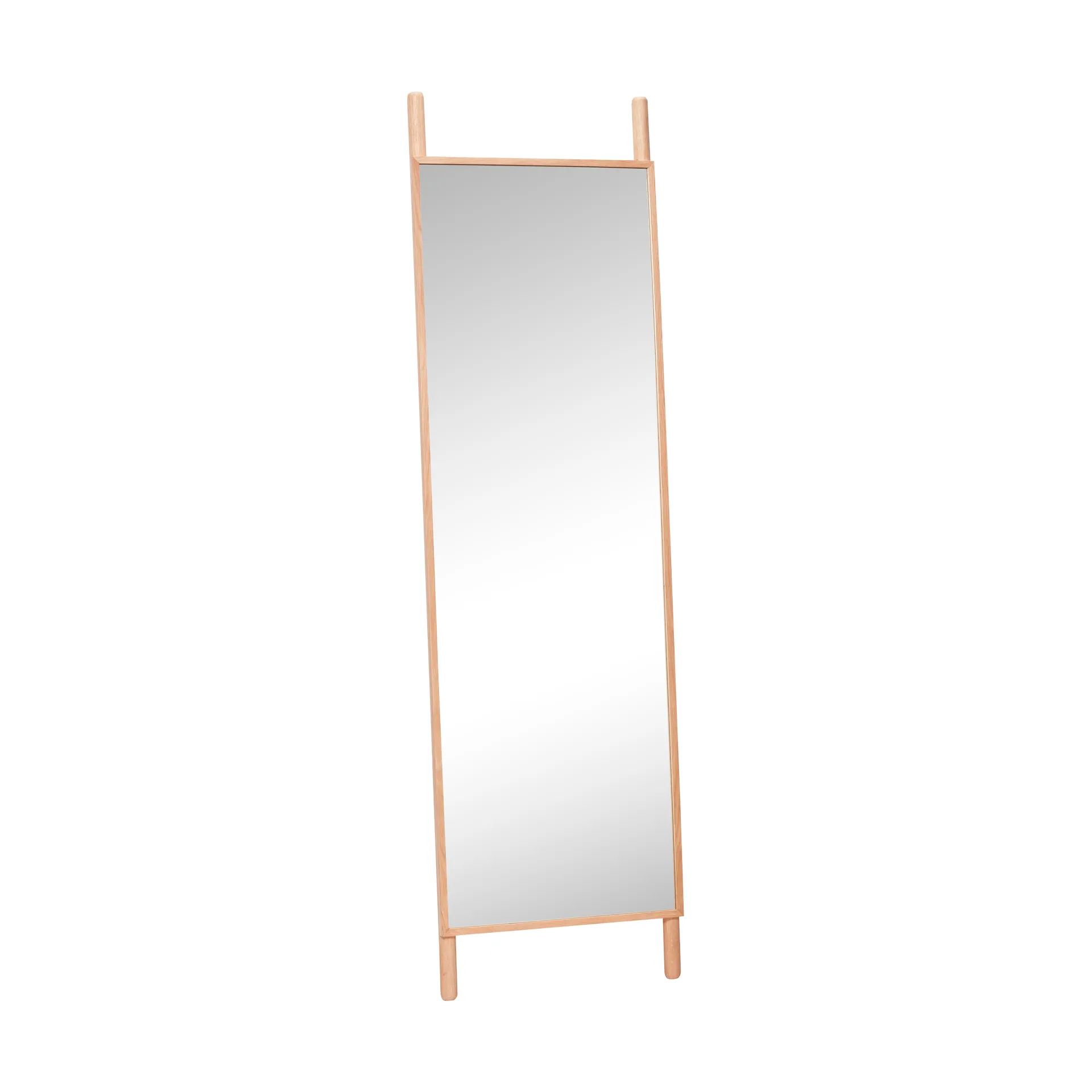 Lean floor mirror, Oak Hübsch Interior