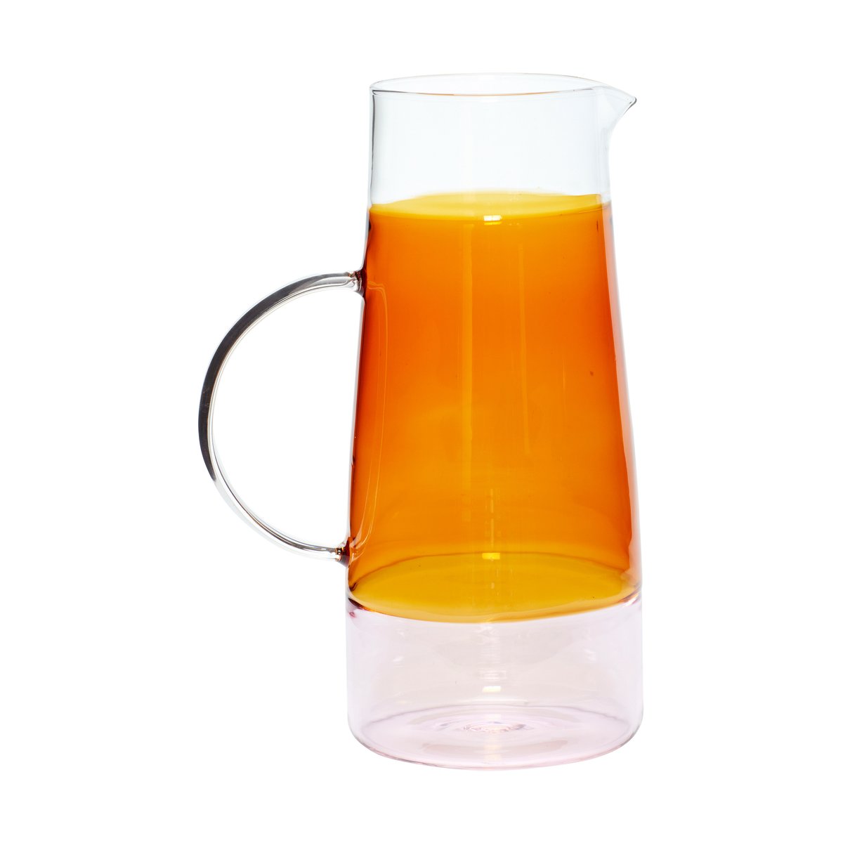 Hübsch Lemonade carafe Amber | Scandinavian Design | Water jugs and carafes | Orange