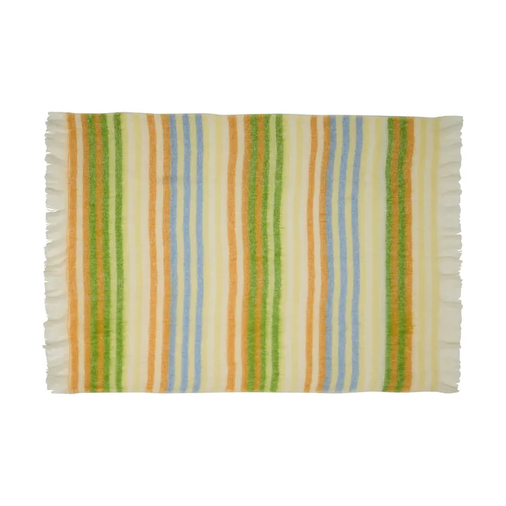 Loom throw blanket - Yellow, 140x200 cm - Hübsch