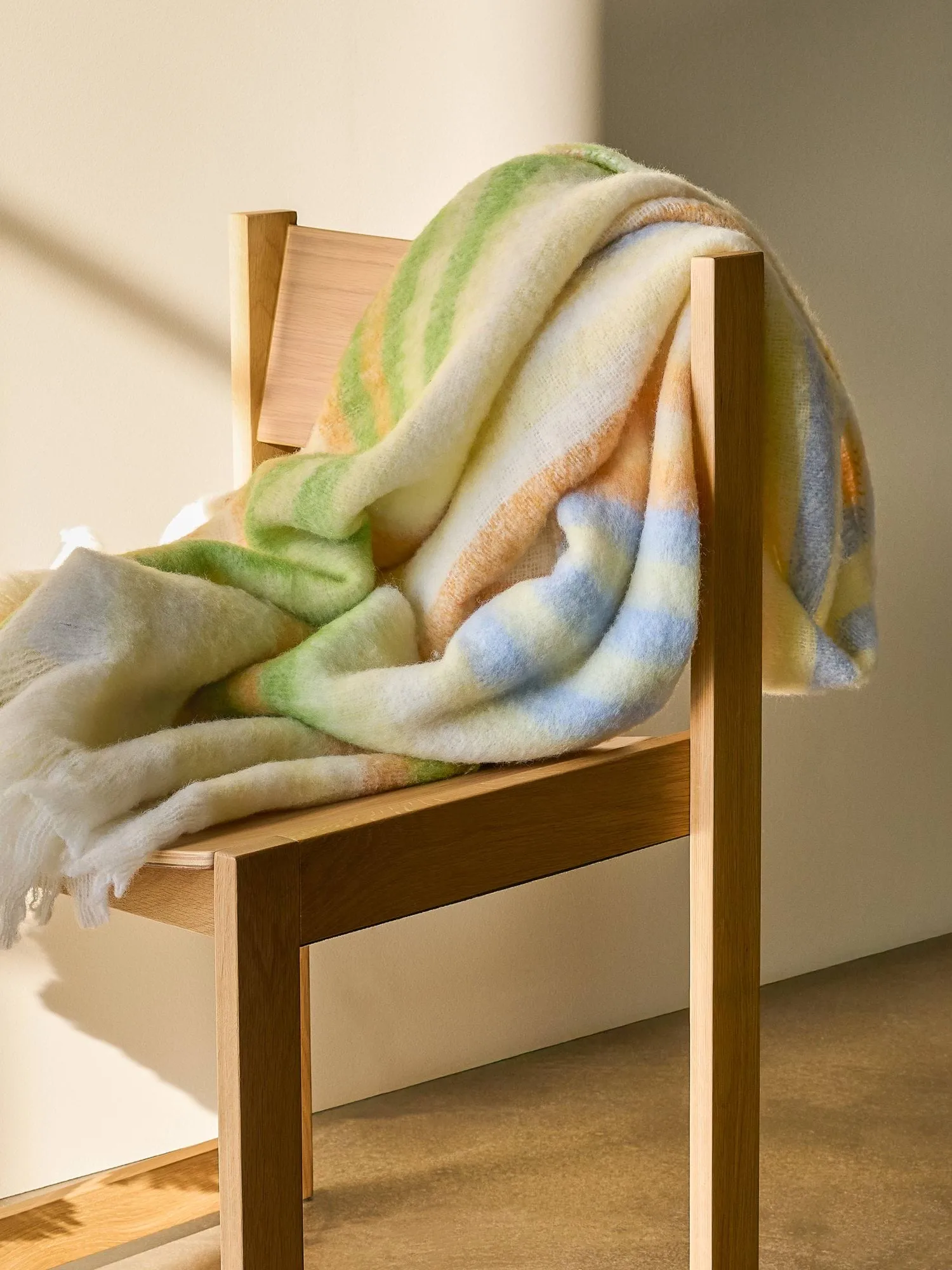 Loom throw blanket, Yellow, 140x200 cm Hübsch Interior
