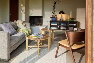 Loom throw blanket - Yellow, 140x200 cm - Hübsch Interior