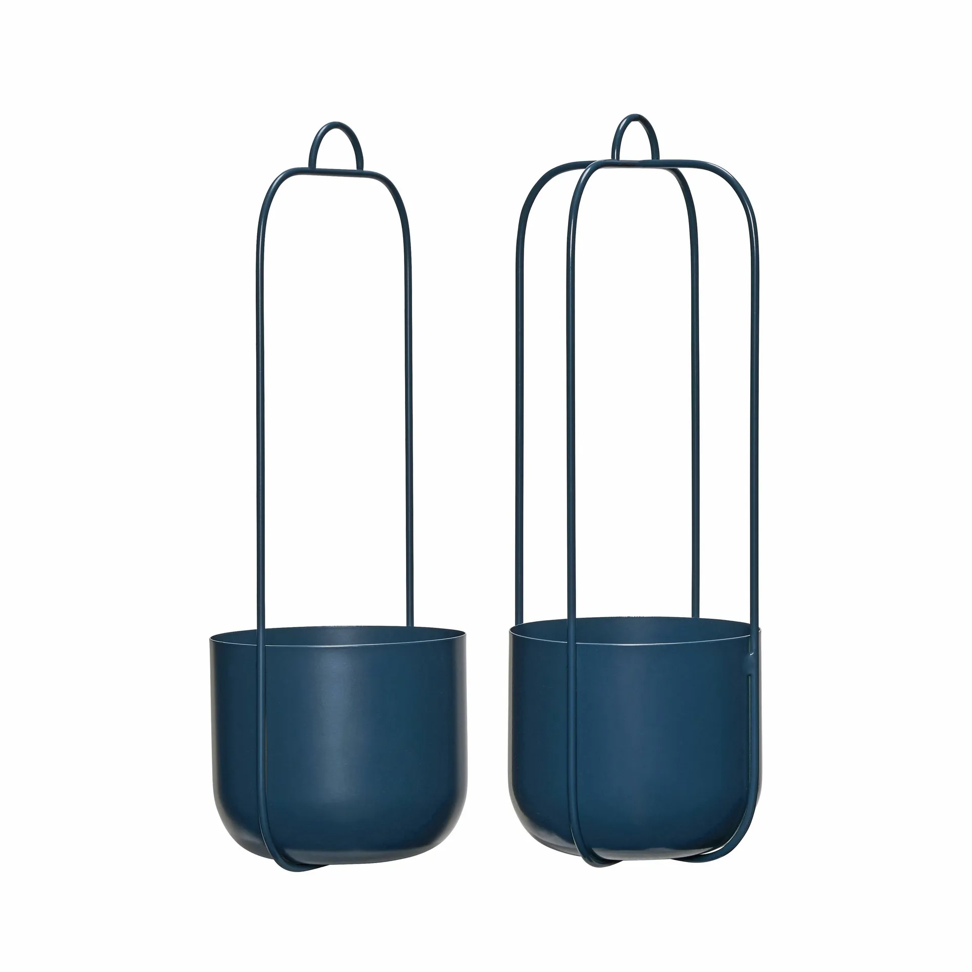 Lotus Hanging basket 2-pack, Dark blue Hübsch Interior