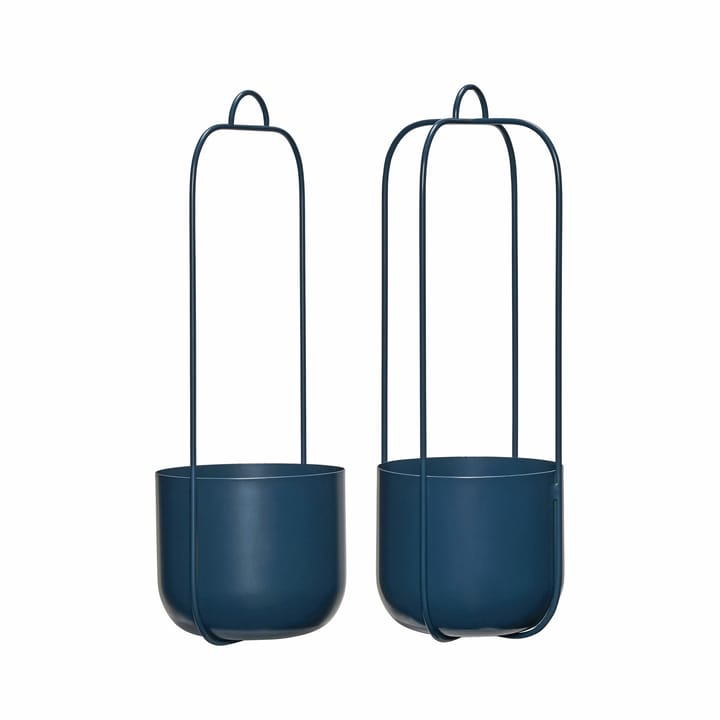 Lotus Hanging basket 2-pack - Dark blue - Hübsch
