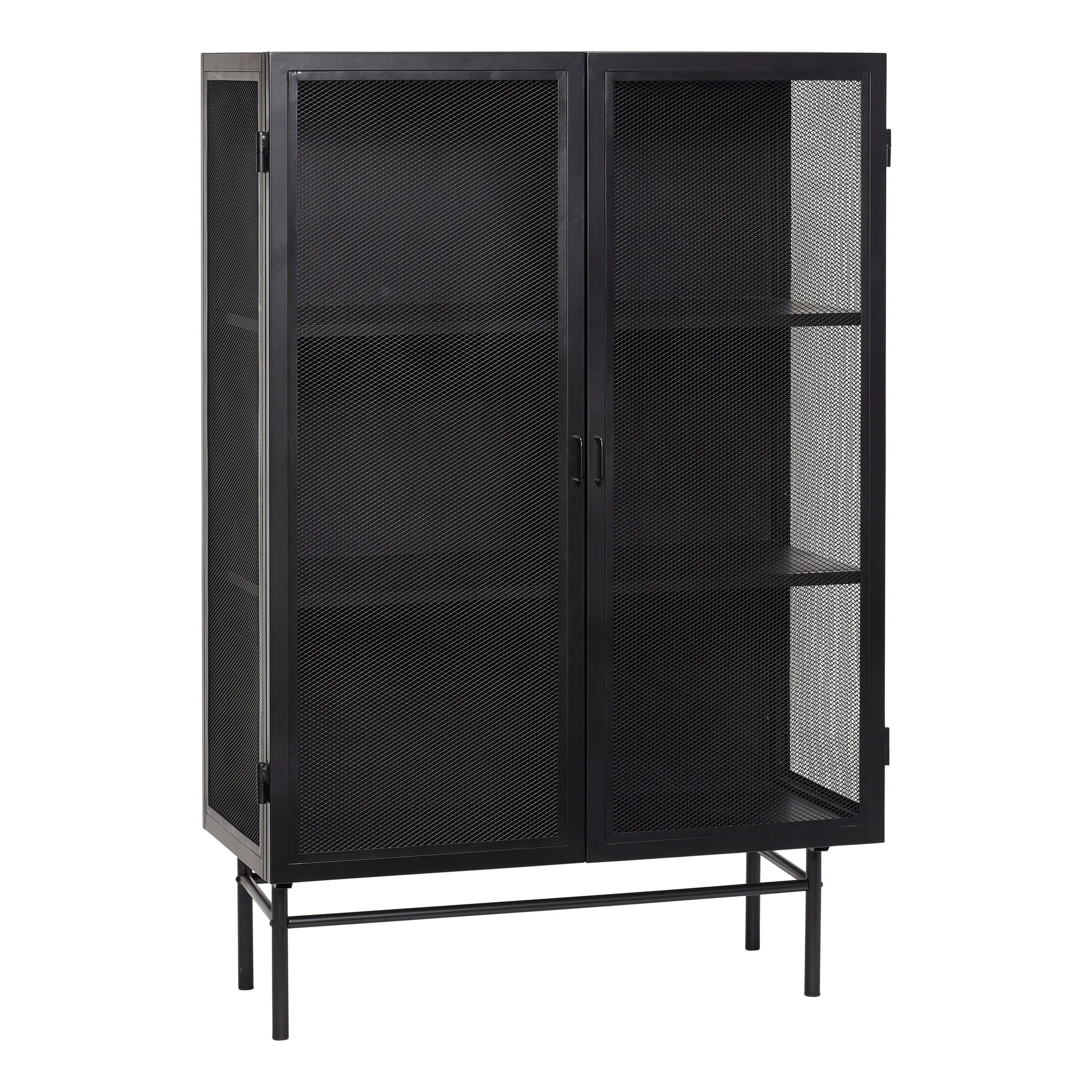 Metal cabinet 100x45x150 cm, Black Hübsch Interior