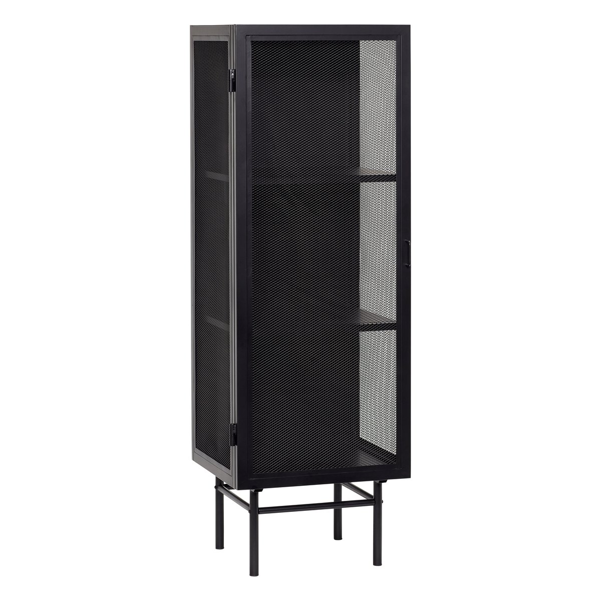 Hübsch Metal cabinet 50x45x150 cm Black | Scandinavian Design | Display & glass cabinets | Black