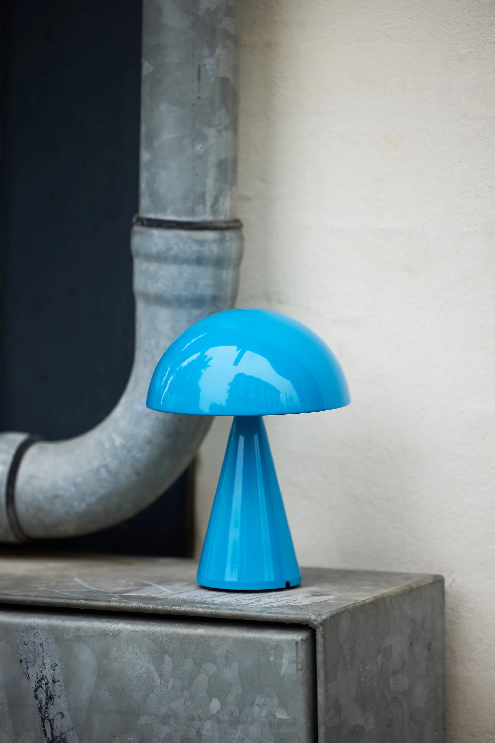 Mush portable table lamp, Blue Hübsch Interior