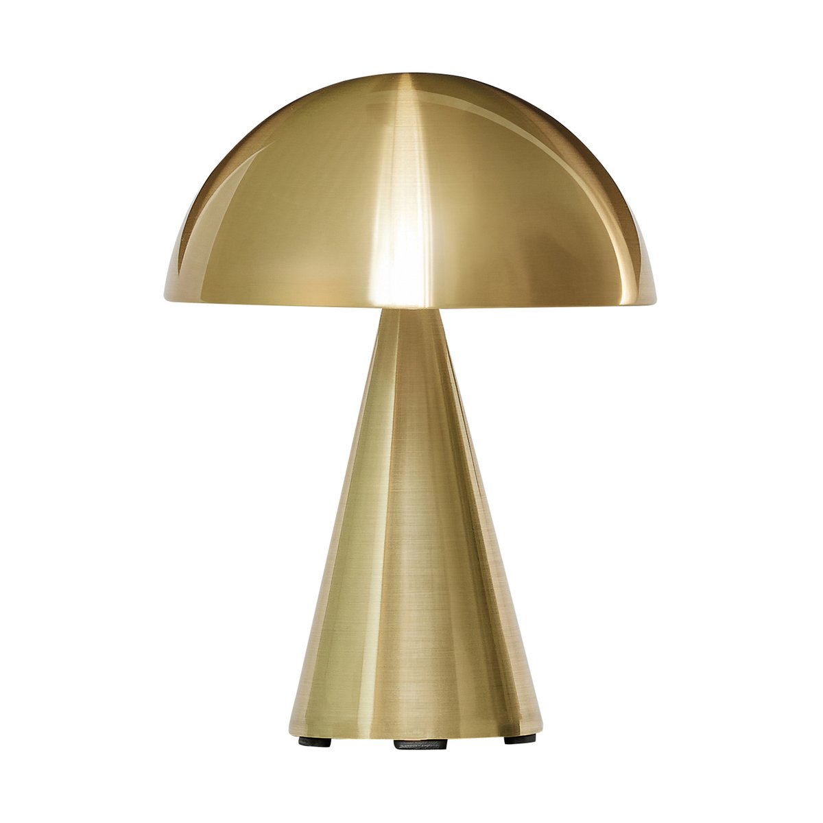 Hübsch Mush portable table lamp Brass | Scandinavian Design | Desk & table lamps | Gold-coloured