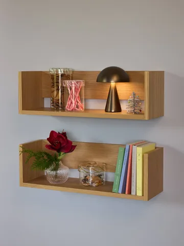 Mush portable table lamp - Burnished brass, 20 cm - Hübsch Interior